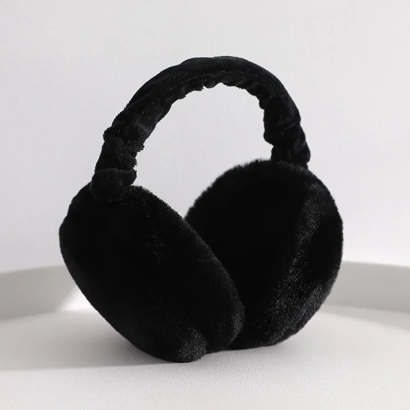 Soft Plush Earmuffs for Men and Women Outdoor Cold Protection Warm Winter Ear Warmers Solid Color Fashion