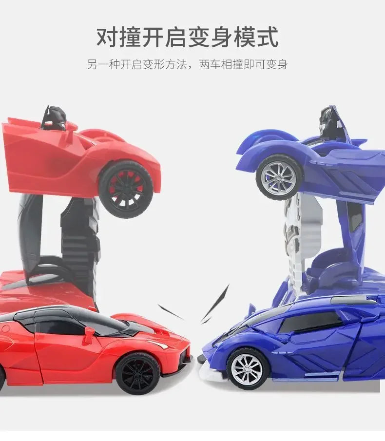 Verformbares Spielzeugauto, Trägheitsaufprall, Ein-Knopf-Verformung, Jungenpuzzle, Kollisionsverformung, Autobot-Roboter