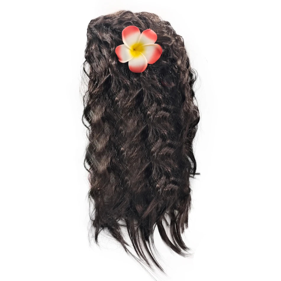 Ozean-Abenteuer-Cartoon-Rollenspielkostüm Moana Zweiteiliges Kleid für Mädchen im polynesischen Stil Vaiana Prinzessinnenkostüm Halloween