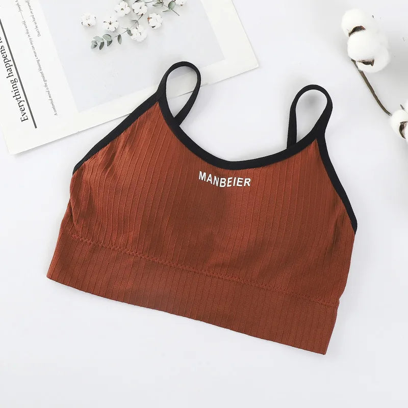 New Sports Bra for Women Gym Sexy Crop Top Bra Women Cotton Underwear Soft Comfort Tube Tops Female Brassiere Tops for Girls