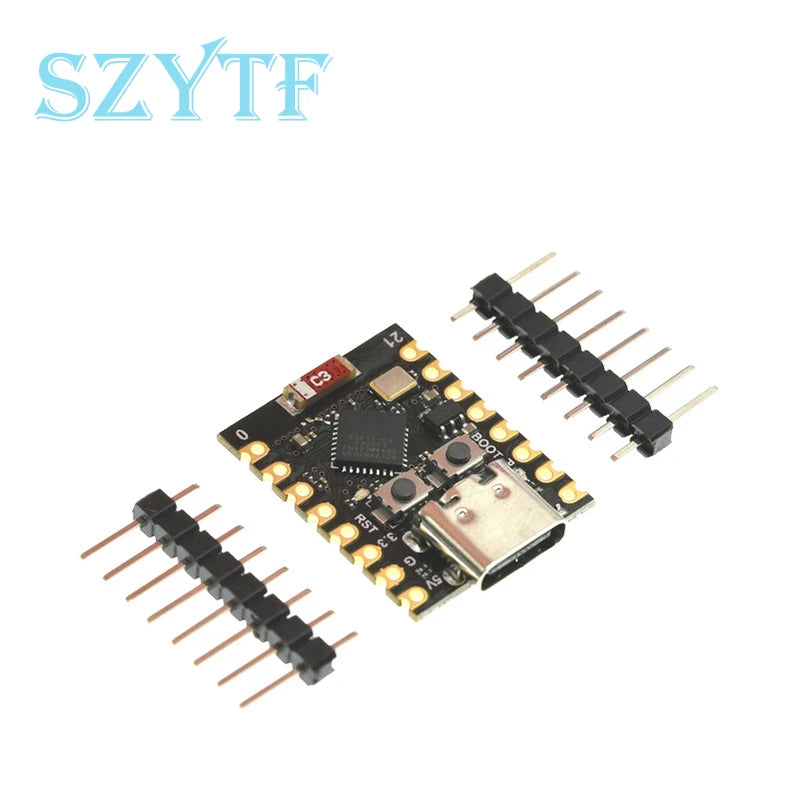 Carte de développement ESP32-C3 SuperMini WiFi compatible Bluetooth Flash 4 Mo SRAM 400 Ko pour projets Arduino IoT