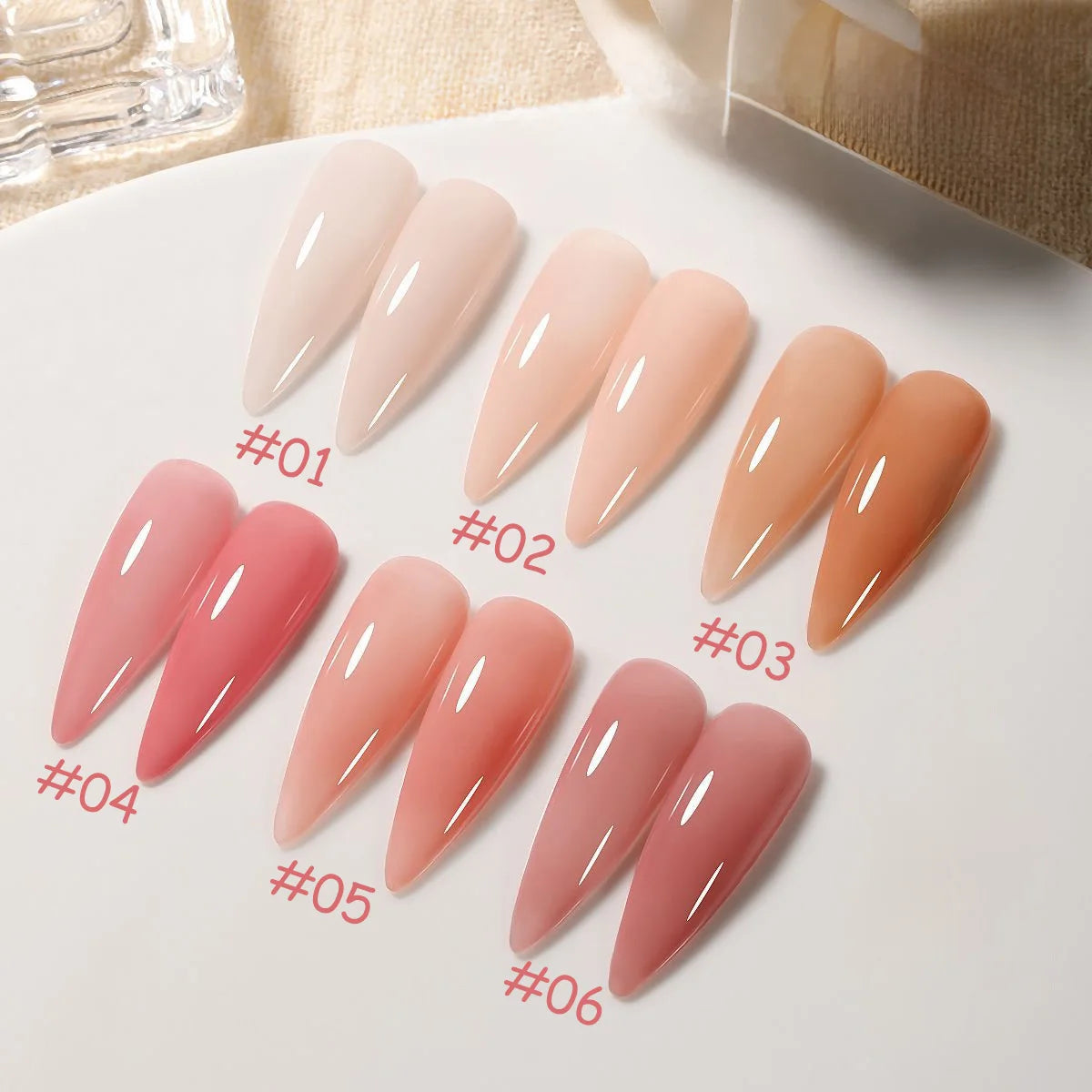 1-6pcs SHAKA Spring Ice Skin Naked Pink Gel Nail Polish 2026 New Style Versatile And Stylish Nail Art Nail Supplies