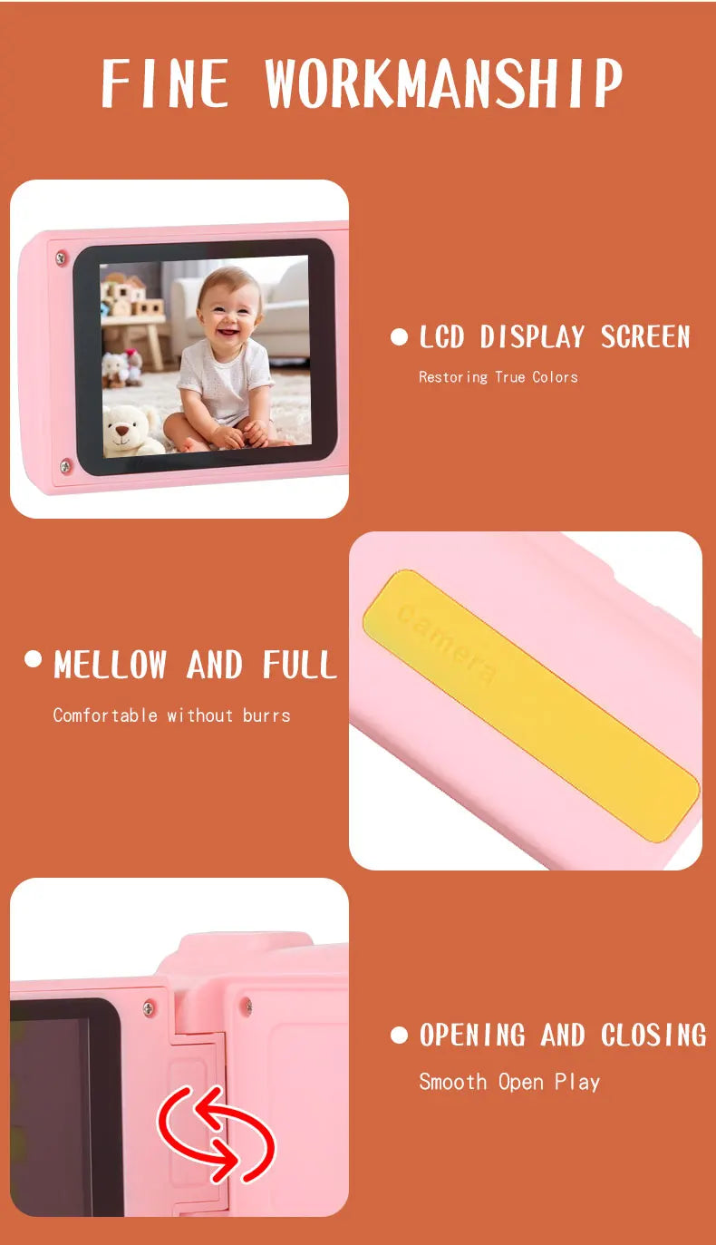 Kids Video Camcorder 1080P 20 MP High Resolution Portable Mini Digital Camera with 2.4 Inch Large Display Screen Birthday Gifts - Shoppiline