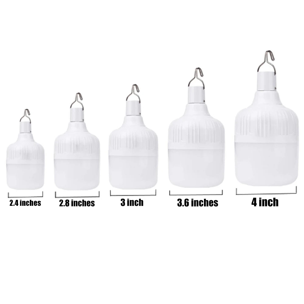 1/2/5/8pcs High Power LED Light Charging Emergency Lamp Outdoor  Portable Lanterns BBQ Camping lamp Search Light  Emergency Bulb