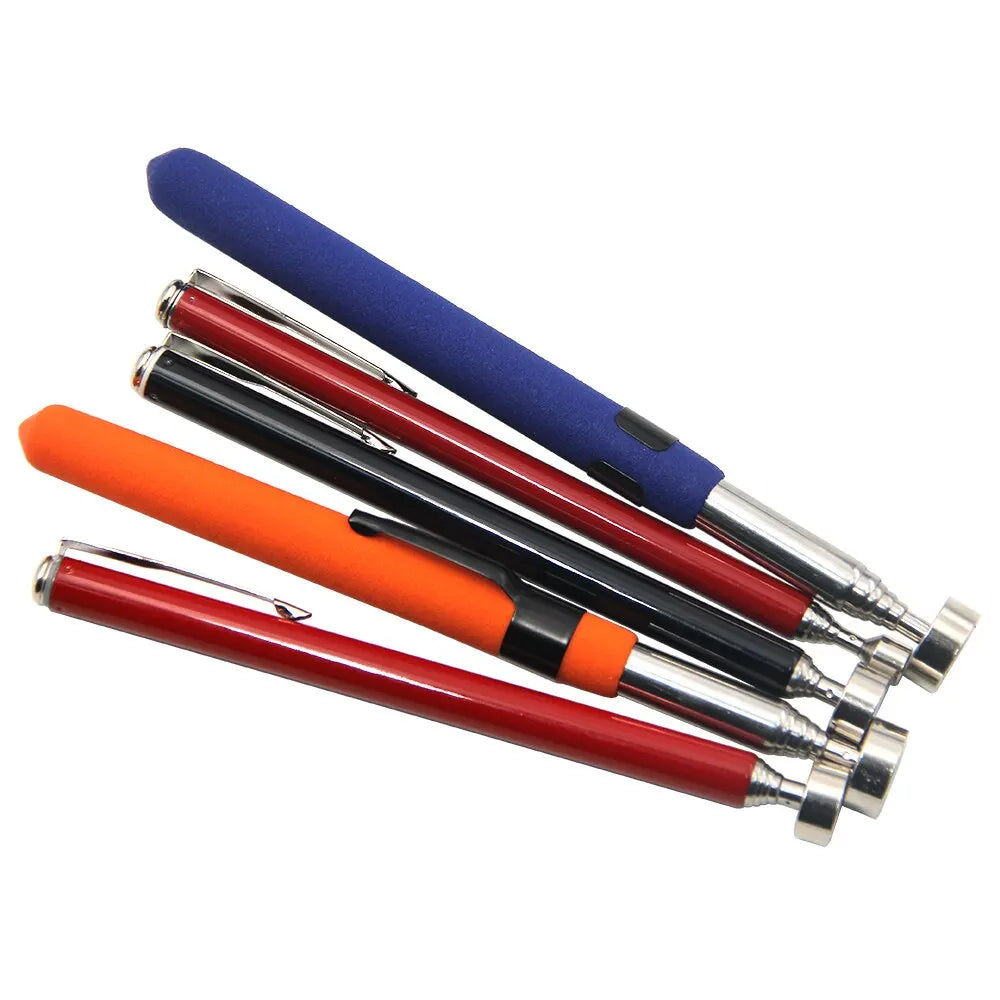 8 Pound Magnetic Retractable Pickup Orange Suction Iron Rod Portable Multifunctional Extractor Pen Clip Automotive Repair Tools