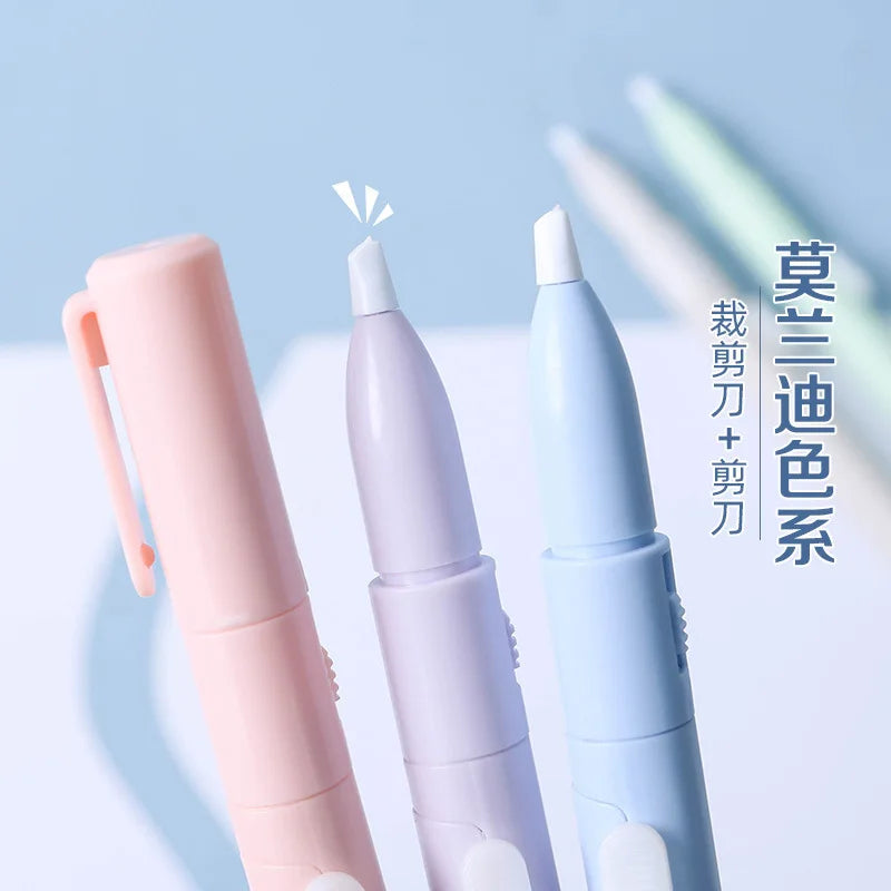 Multifunction Hand Account Cutting Folding Scissors Mini Engraving Knife Scissors Paper Trimming Utility Knife for Office School