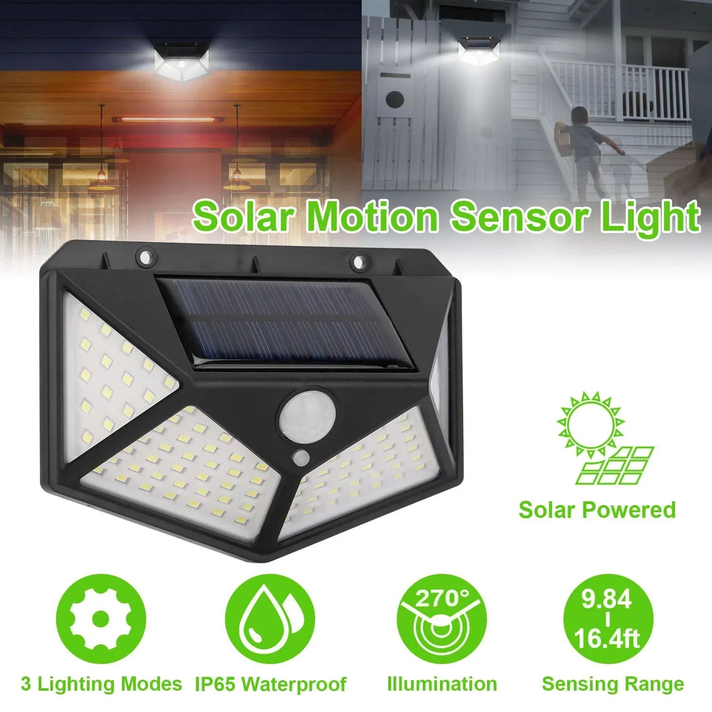 Multifunctional Waterproof Solar LED Spotlight with Motion Sensor for Outdoor Garden Decoration