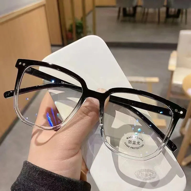 Korean Style Fashion Eyeglass Frames, Anti-Blue Light, Face Slimming Design, High-Value No-Makeup Look for Women