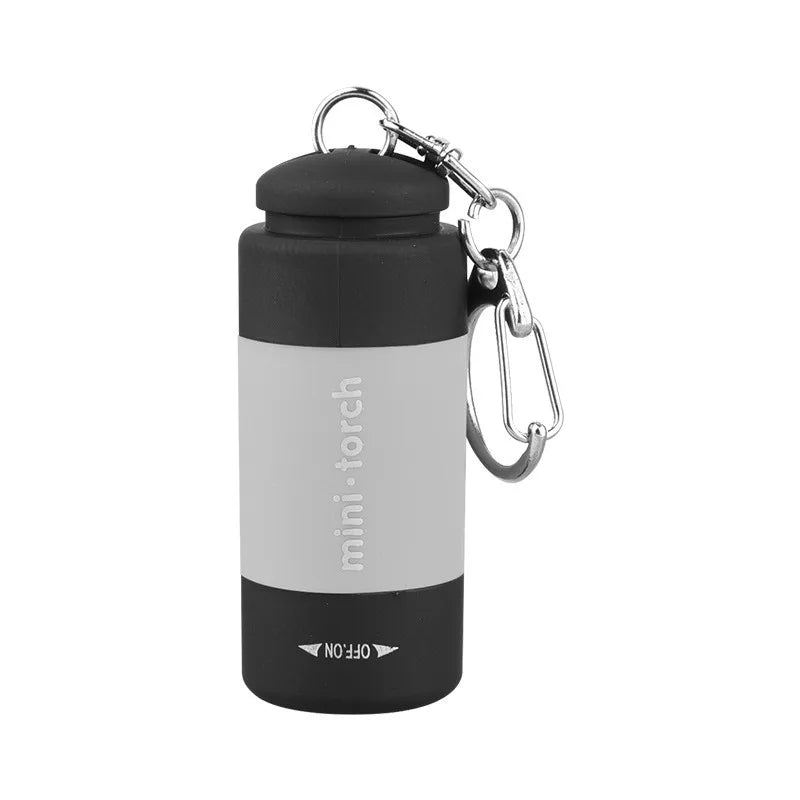 USB Rechargeable LED Multifunctional Strong Light Pocket Keychain Flashlight Waterproof Outdoor Hiking Camping Mini Flashlight