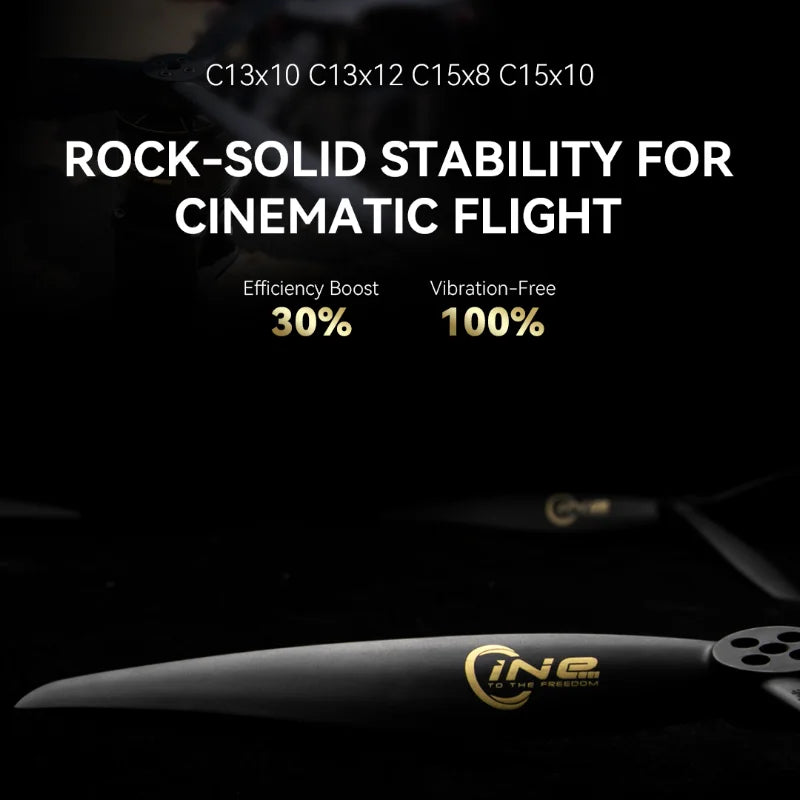 T-Hobby C13x10 C13x12 C15x8 C15x10 Cinematic FPV Propeller Klappbar Optimiertes Tragflächenprofil Effiziente Leistung für Starrflügler-Drohne DIY