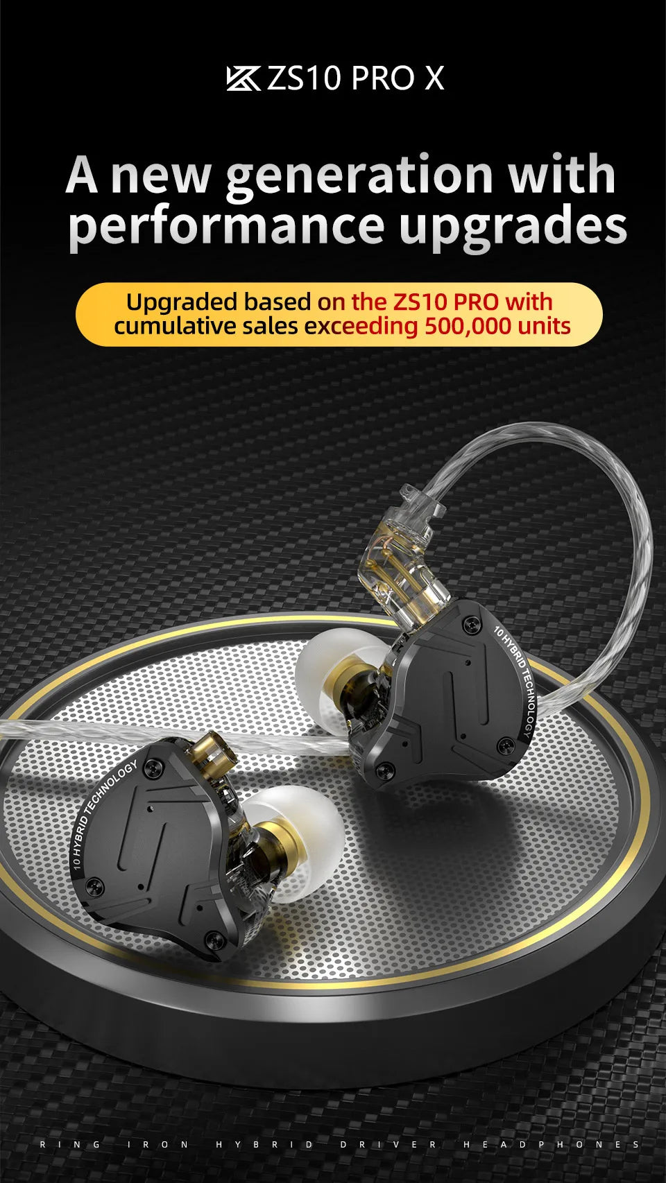 KZ ZS10 PRO X Metal Headset Hybrid drivers HIFI Bass Earbuds In-Ear Monitor Noise Cancelling Earphones ZAS ZAX ZSX ZSNPRO AS16