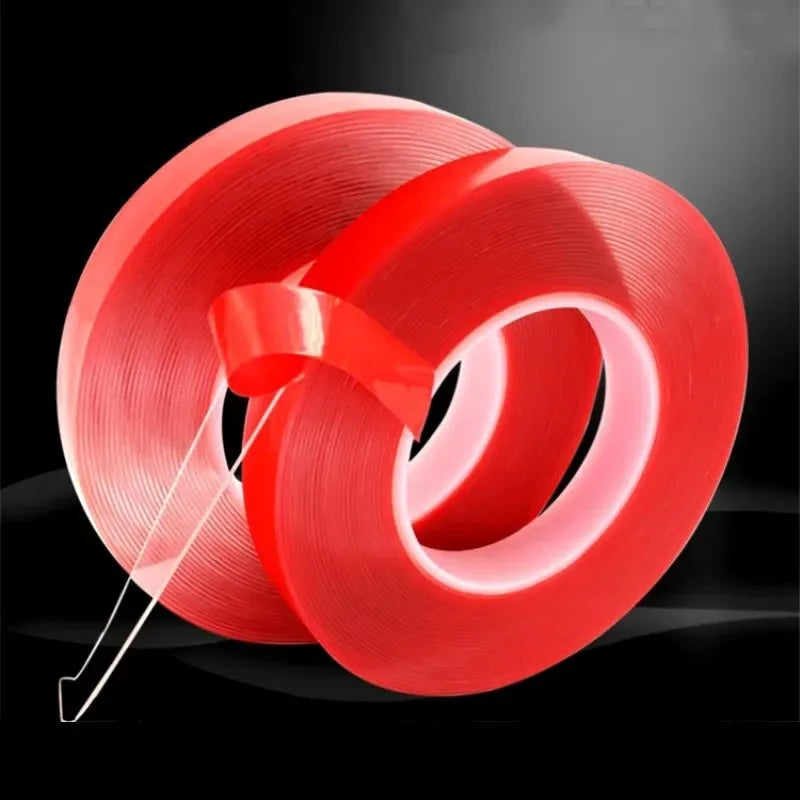 Double-Sided Adhesive Tape Nano Tape 3.3m /6/8/10/15/20/25/30Mm Width Transparent Tape Washable Adhesive Nano Traceless Sticker Glue