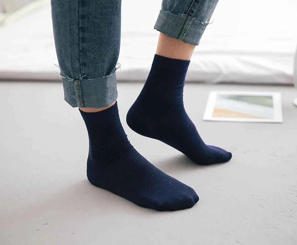 10 Pairs Men's Cotton Socks New Style Black Business Men Socks Soft Breathable Summer Winter for Male Socks Plus Size 38-47