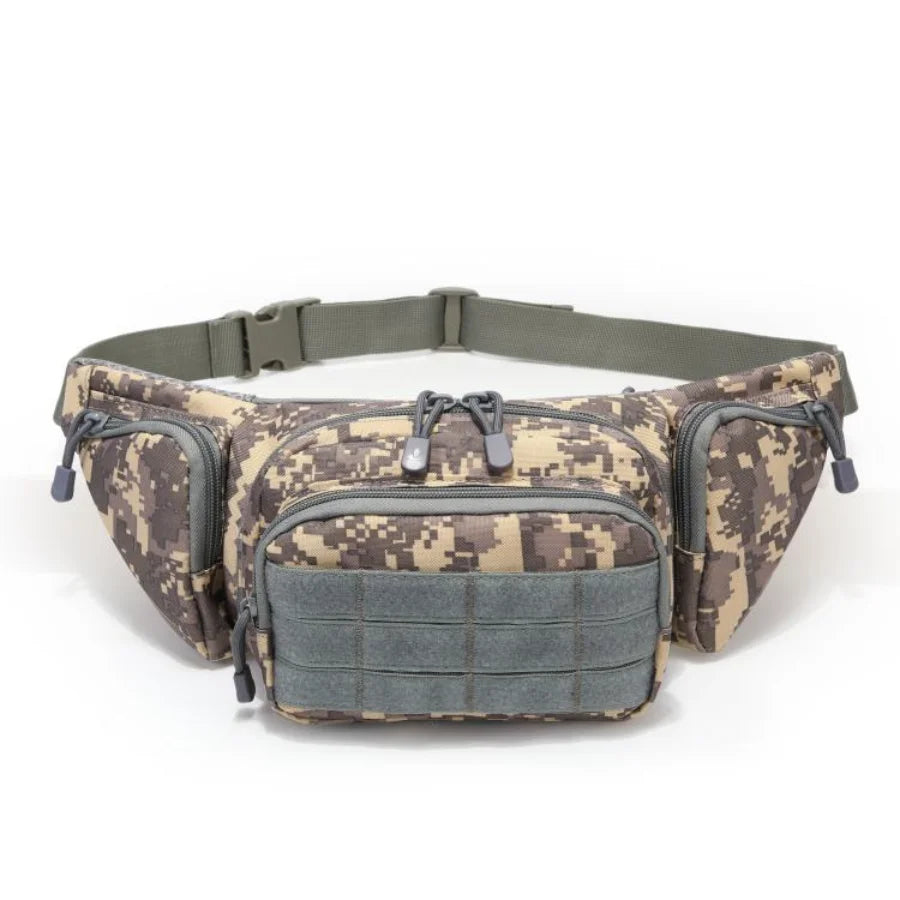 Men Waist Bag Belt Bumbag Waterproof Nylon Molle EDC Fanny Phone Pouch for Hunting Climbing Camping