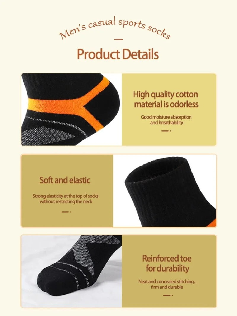 3 paires de chaussettes noires de haute qualité pour hommes, chaussettes de sport noires, décontractées, douces, pour la course à pied, d'été, absorbantes, respirantes, chaussettes masculines