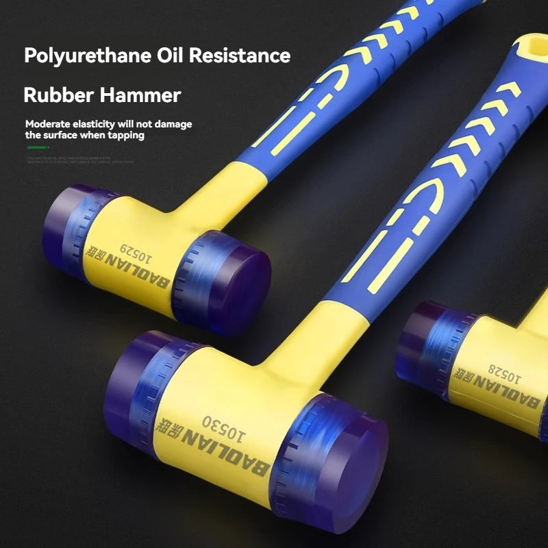 Detachable Insulated Double-Headed Installation Hammer 25mm-45mm Rubber Handle Soft Grip Hammer for Installation Work - Shoppiline