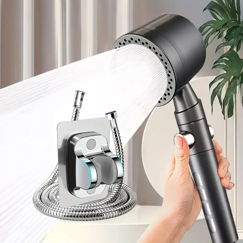 New High Pressure Water Saving Filter Shower Head 5 Modes Handheld Shower Head One Button Stop Bathroom Accessories Set - Shoppiline