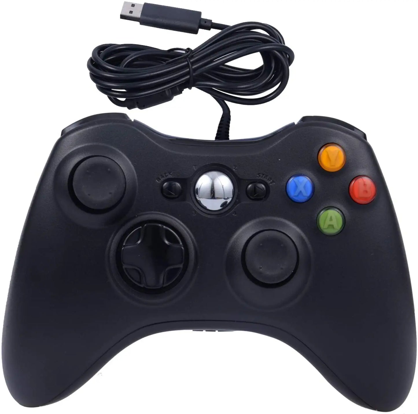 Wired Game Controller for Xbox 360 with Dual-Vibration,Compatible with Xbox 360/360 Slim&PC Windows 7,8,10,11