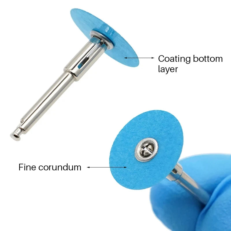 40Pcs/box Dental Polishing Discs Dental Composite Polishing Disc Gross Reduction Contouring Mandrel Stripes Set