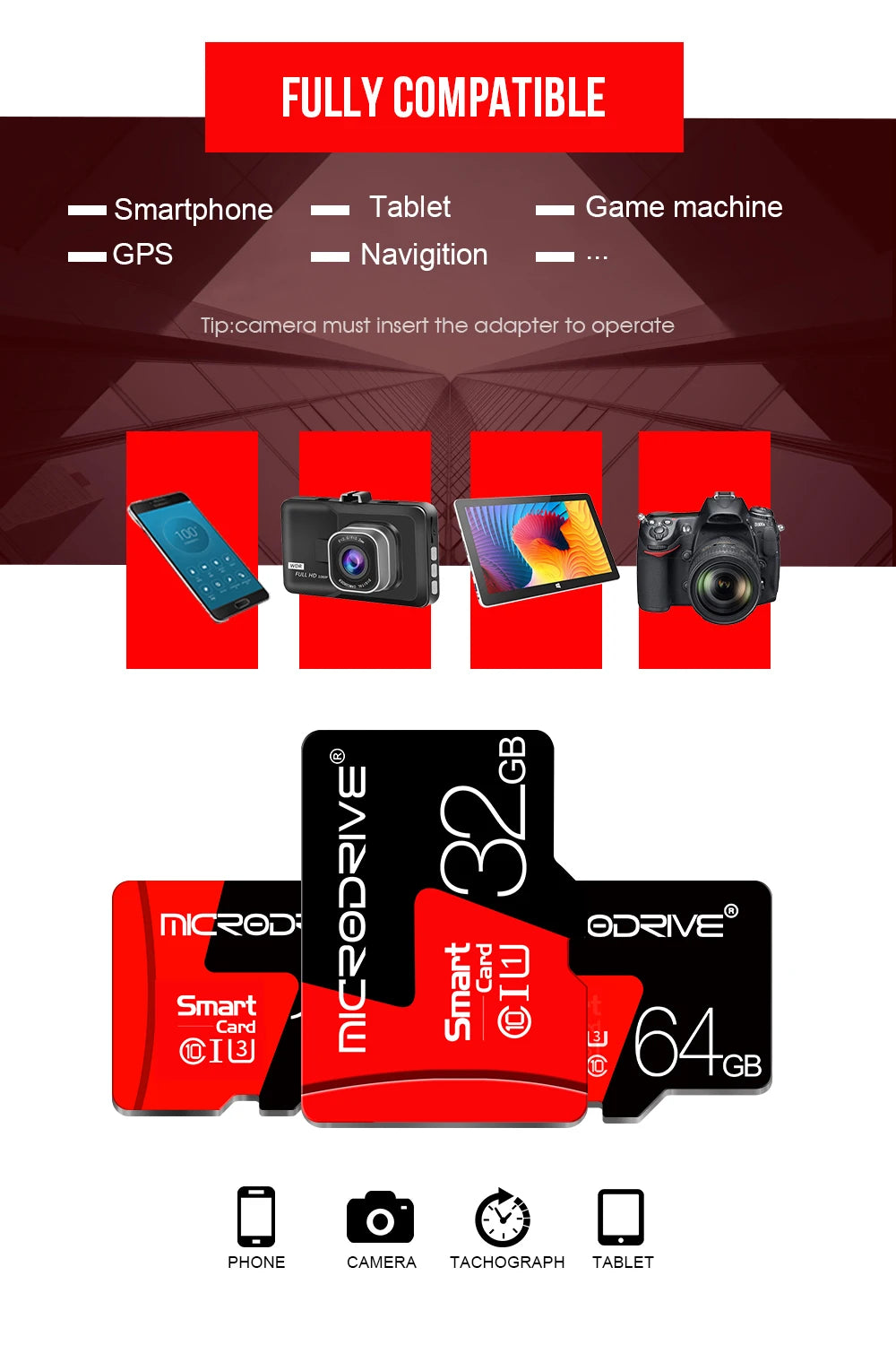 High speed Micro tf SD Card 4gb 8gb 32GB 64GB 16GB  flash memory card Class 10 UHS-1 TF Carte Flash SD Card mini sd Card