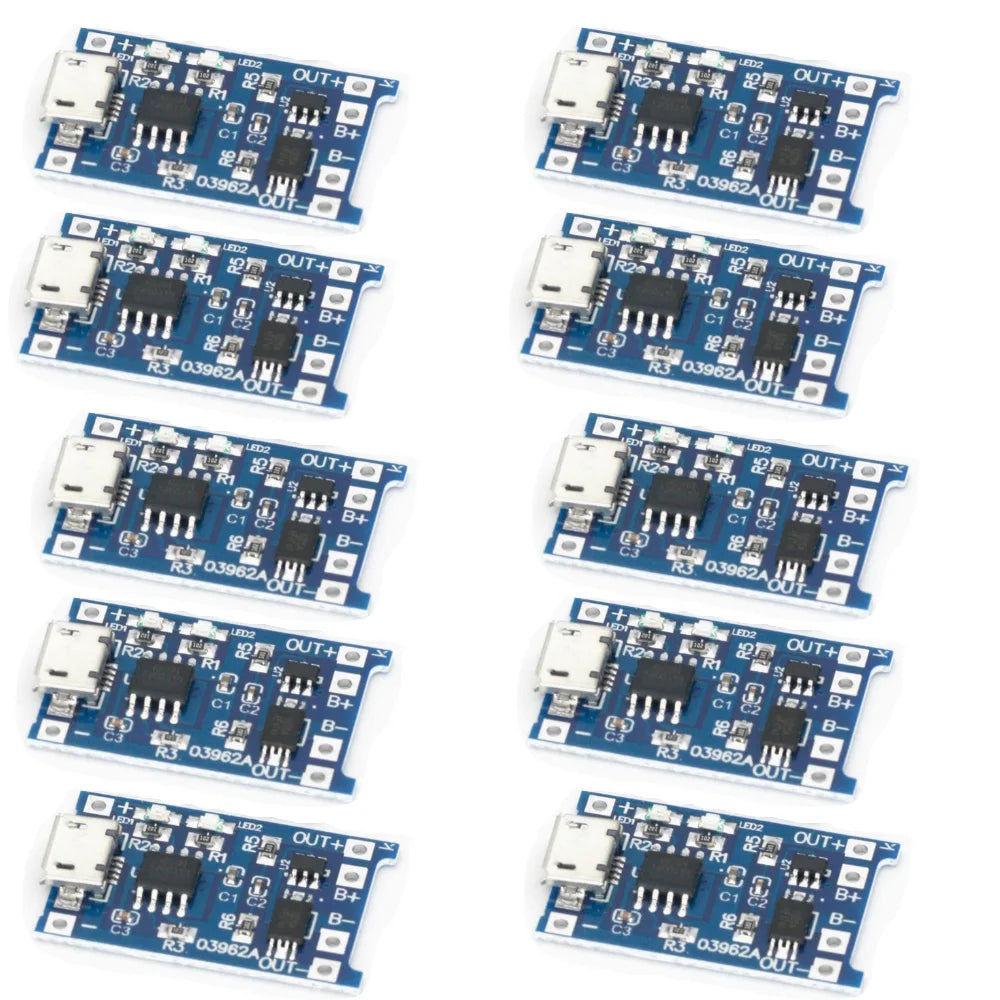 2/20pcs TP4056  4067 +Protection Dual Functions 5V 1A Type C 18650 Lithium Battery Charging Board Charger Diy Kit Electronic