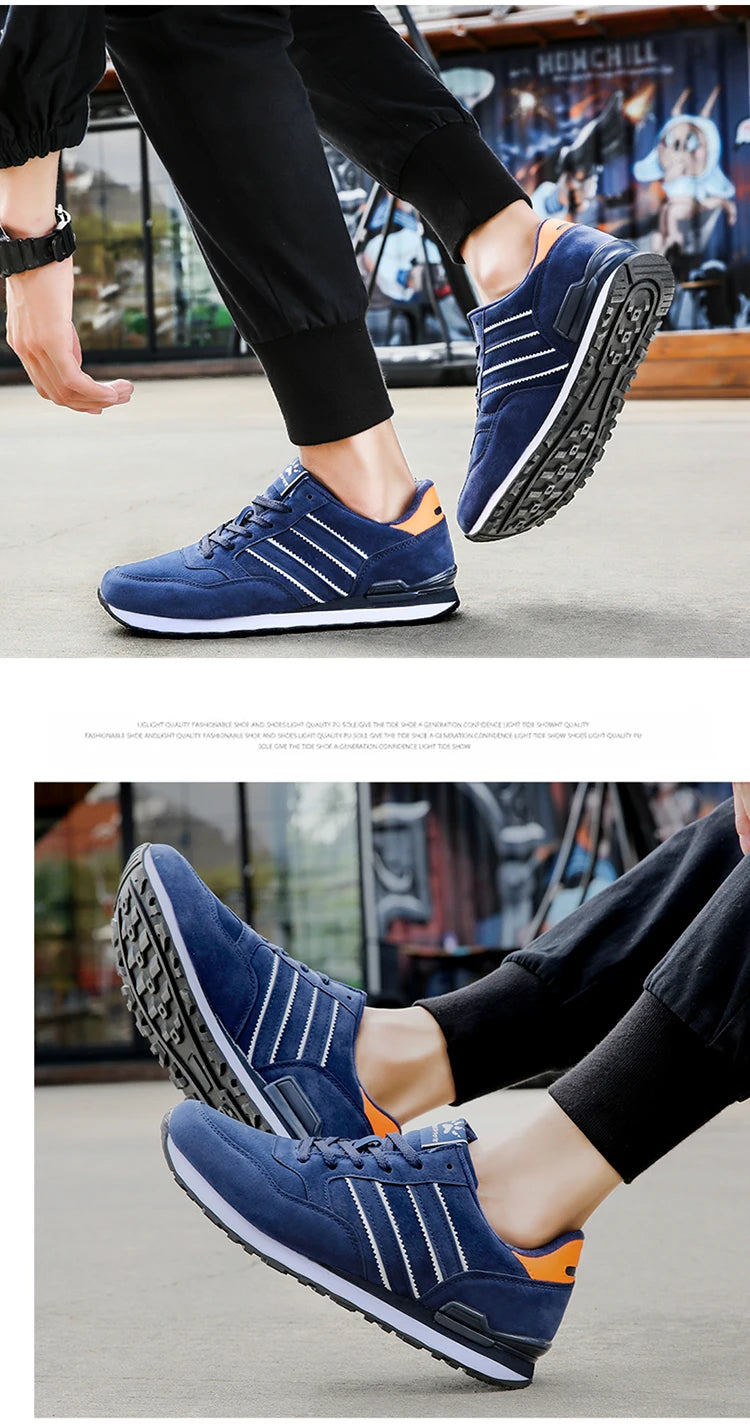 2024 New High Quality Men's Sneakers Leather Casual Shoes Autumn Breathable Men Shoes Male Flat Shoe - Shoppiline