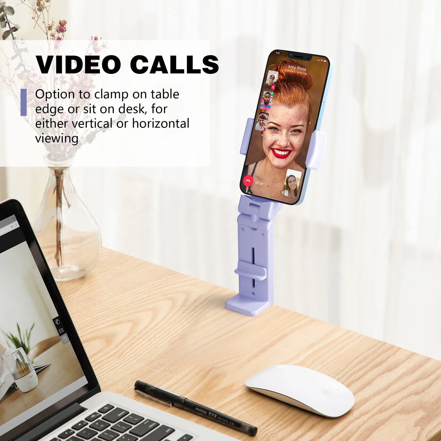 Portable Foldable Airplane Phone Stand Adjustable Rotatable Travel Holder, Multifunctional Flight Train Desk Seat Selfie Support