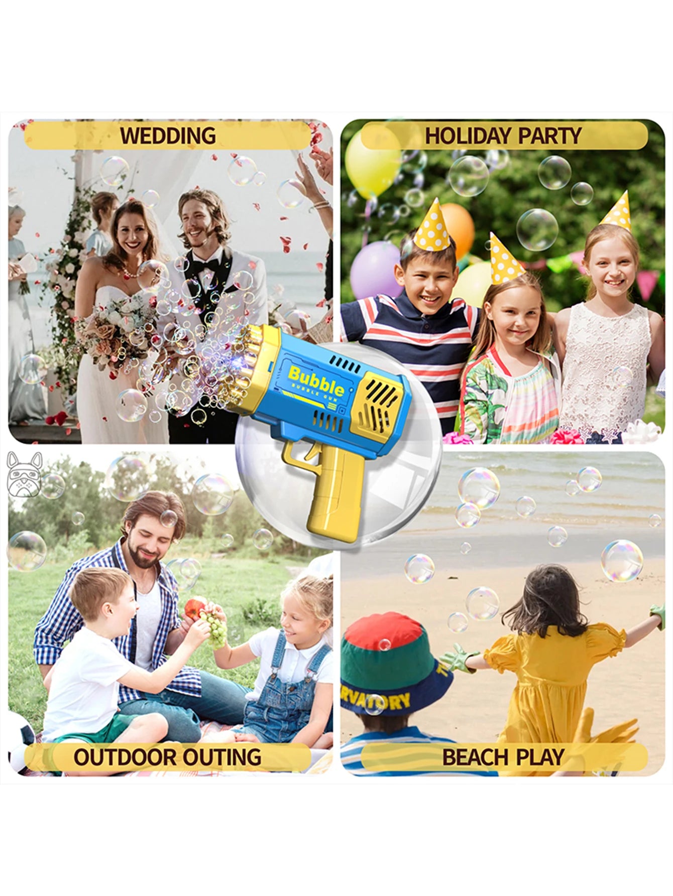 40 Hole CHILDREN'S Outdoor Toy Bubble Gun Electric Toy Blowing Bubbles (Without Bubble Water) - Shoppiline