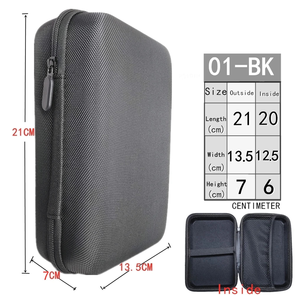 Clearance_Big Earphone Data Storage Bag Oval Square Rectangle Cable  Bags Supersize Zipper Pouch Tech Gadgets Portable Charger U