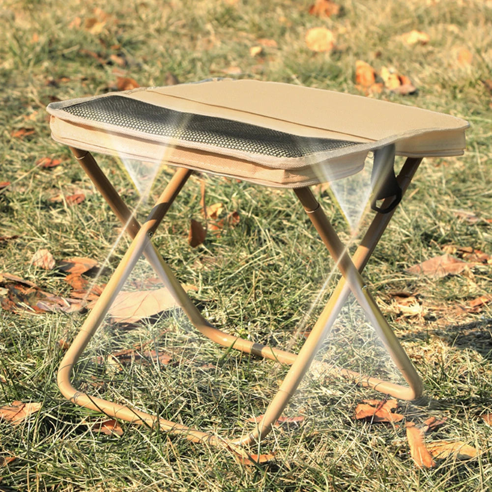 Folding stool for outdoor leisure, camping, and hiking fishing trips, convenient shoulder bag style portable stool for storage