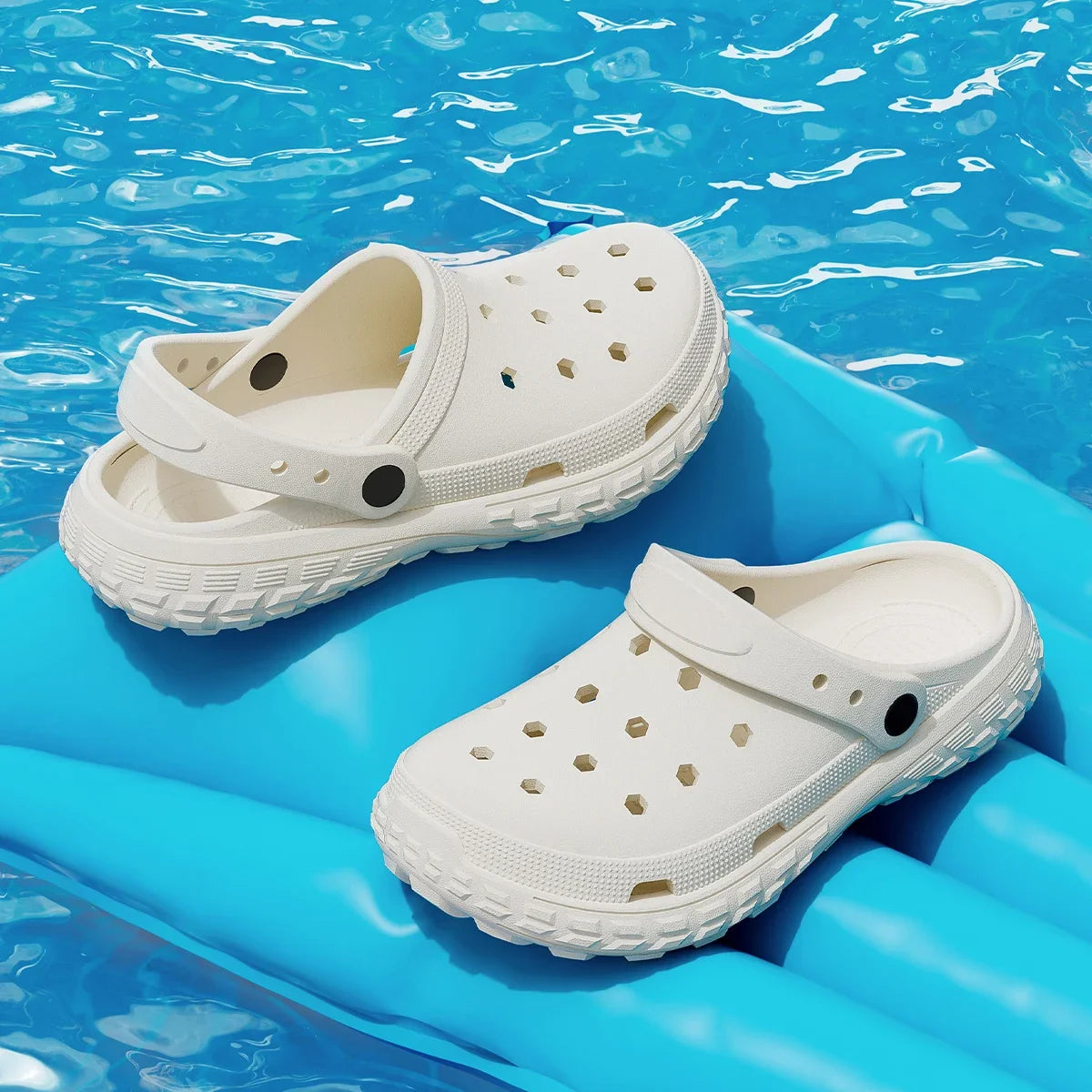 2026 Damen- und Herren-Clogs Sommer rutschfeste Outdoor-Sandalen Geschlossene Zehen Scheißgefühl Strandschuhe Dicke Sohle Weiche Sohle