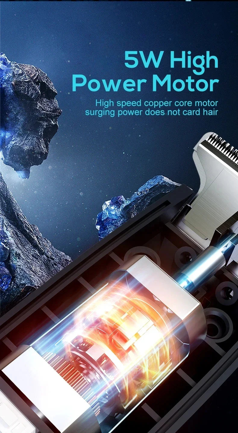 Electric Hair Trimmer Adjustable Cutter Head Design Men Professional Barber Cutting Shaving Machine USB Charging For Home Salon