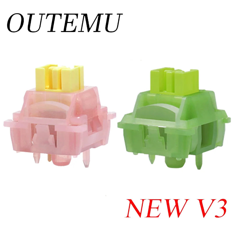 Outemu Silent Peach V3 Switch Lubed Silent Lemon V3 Switches Mechanical Keyboard Linear Tactile 5Pin Paragraph Axis Hot swap