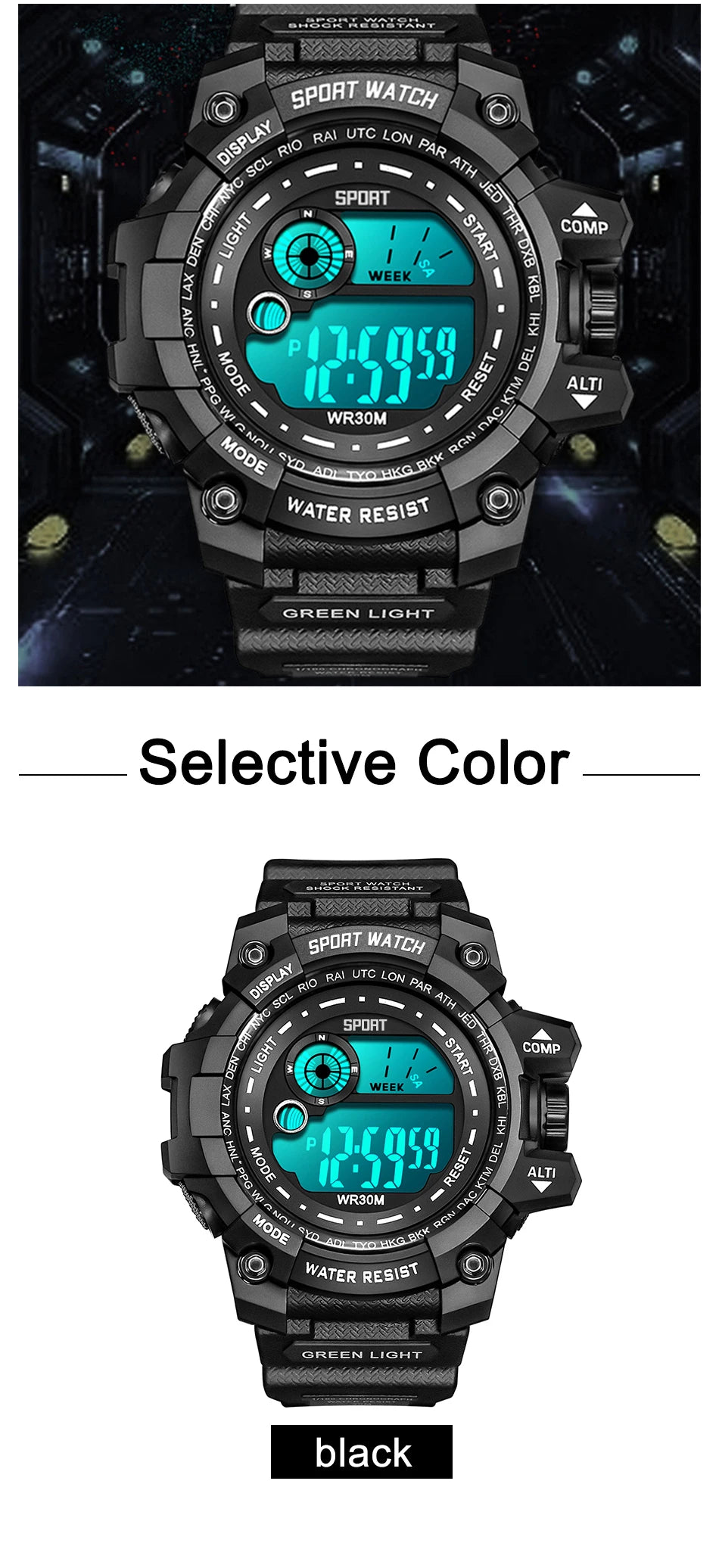 Neue Herren-LED-Digitaluhren Leuchtende Mode-Sport-Wasserdichte Uhren Für Mann Datum Armee Militäruhr Relogio Masculino