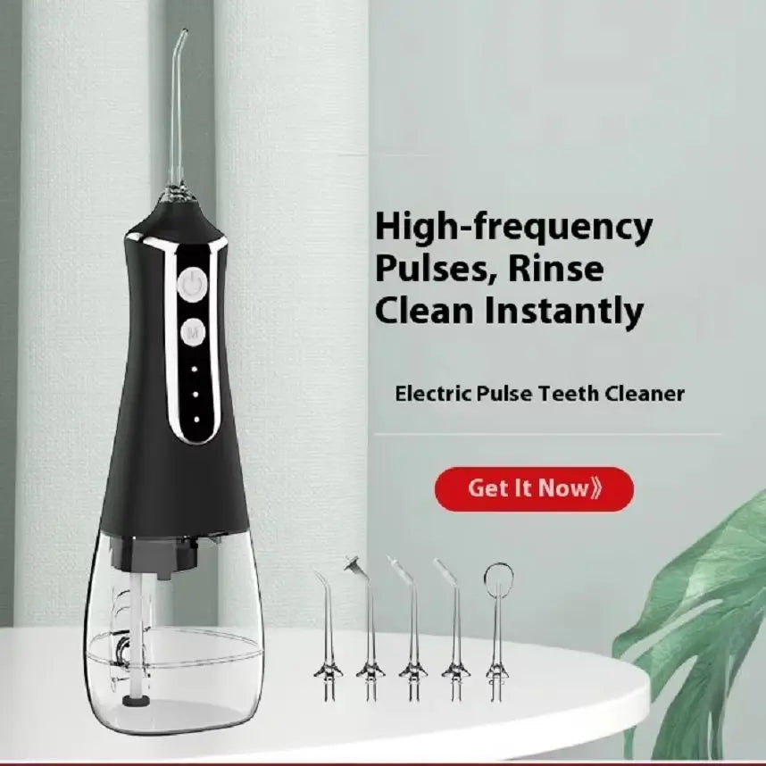 HOMEFISH Oral Irrigator Portable Dental Water Flosser USB Rechargeable Water Jet Floss Tooth Pick Jet Tip Modes Waterproof