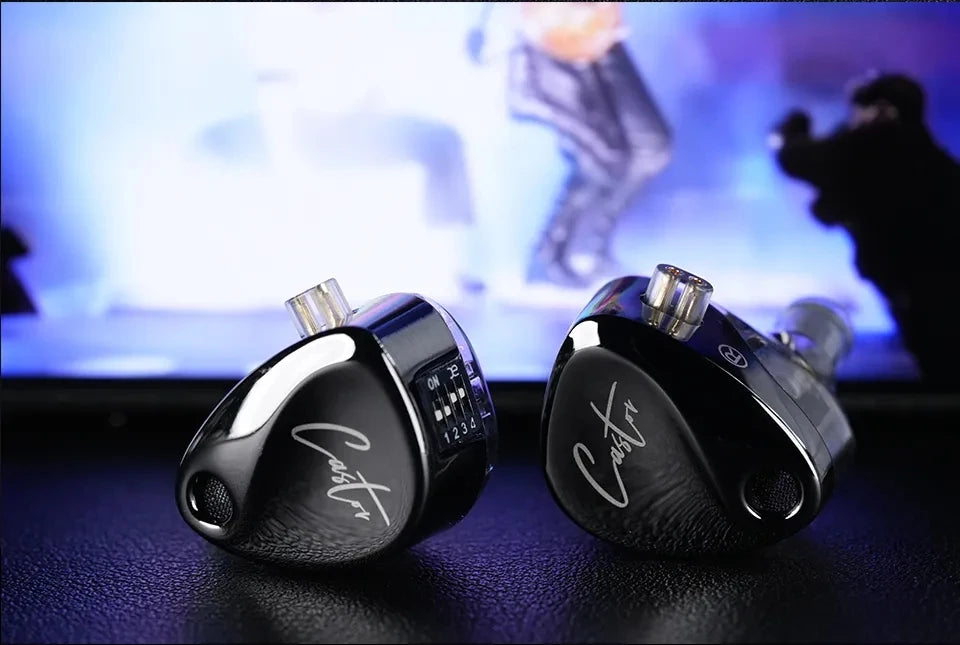 KZ Castor Wired Earphone Improved Bass HiFi Earphones 2 Dynamic Tunable Balance Monitor Headset Noise Cancelling Earbuds