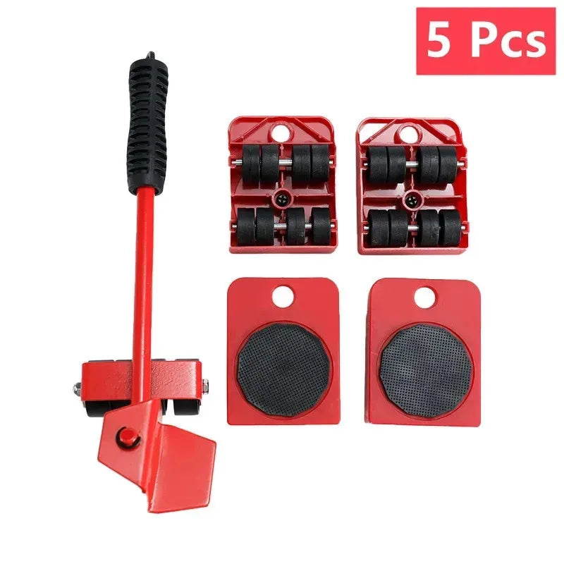 Heavy Duty Furniture Moving Kit - 5pc Roller Set for Effortless Lifting & Gliding