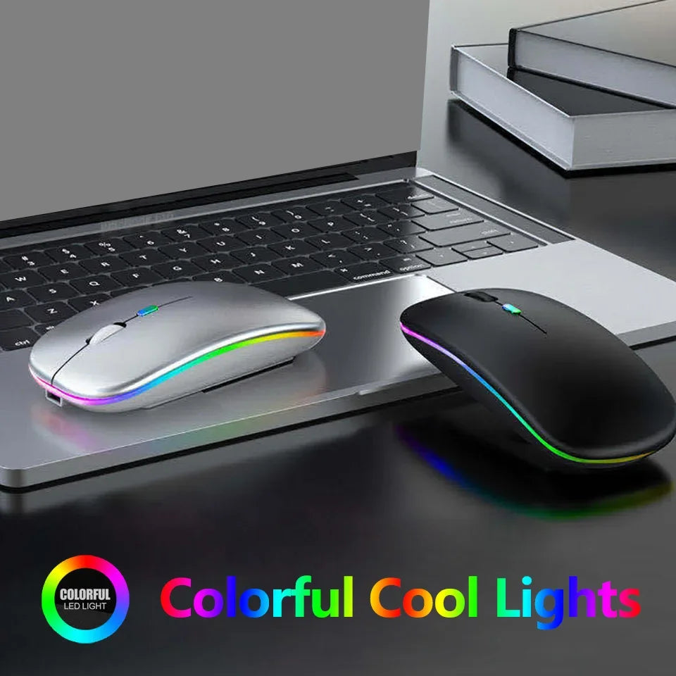 Wireless Mouse Rechargeable Dual Modes Bluetooth-combatible 2.4G USB Computer Mice For Laptop iPad Tablet Notebook Gaming Mouse