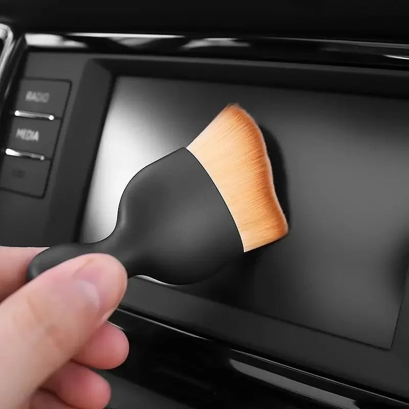 Auto-Lüftungsreiniger weiche Bürste mit Gehäuse Auto-Innenraumreinigungswerkzeug Künstliche Auto-Bürste Auto-Spaltenentstaubung Auto-Detailing