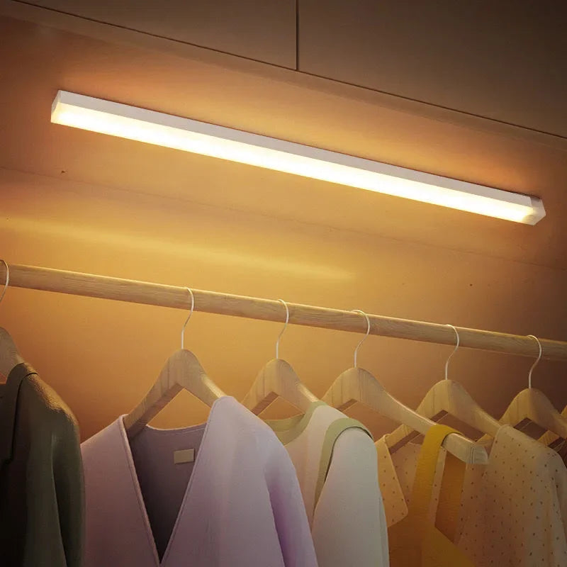 Motion sensor light indoor wireless LED night light type C rechargeable light cabinet wardrobe light staircase backlight kitchen