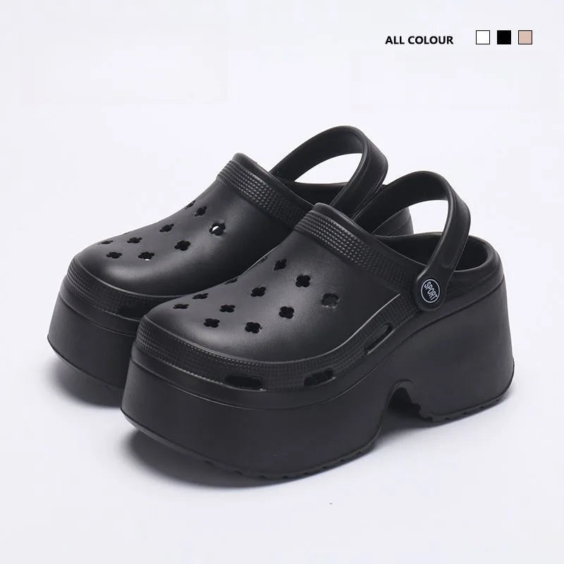 2025 Chunky Platform Clogs Shoes for Women Thick Bottom Non Slip Beach Sandals Woman Summer Fashion Wedges EVA Sandals Slippers