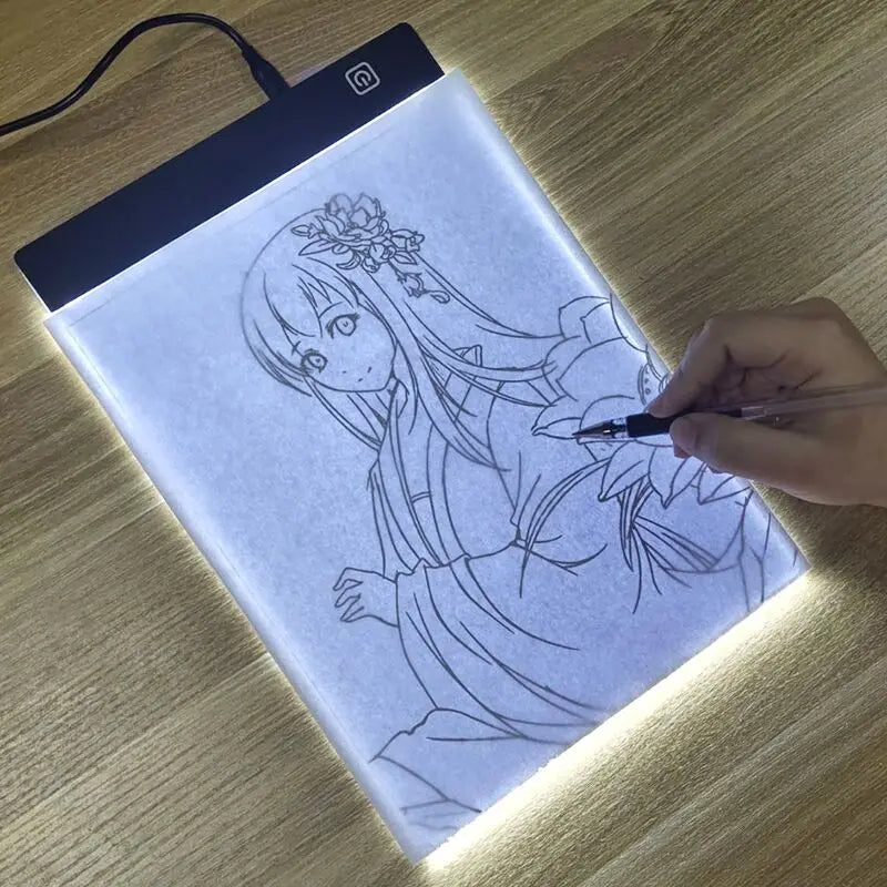 LED Photocopying Table Drawing Board Children's Light-transmitting Copying Table Brightness Adjustable Copy Board Painting Toys - Shoppiline