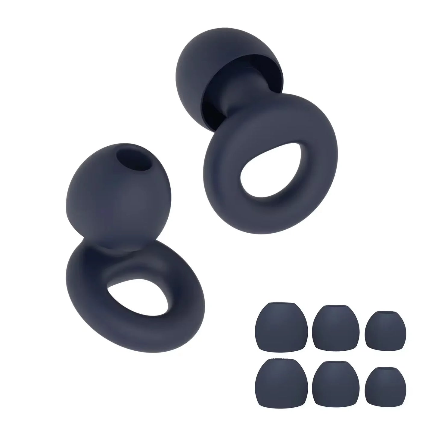 Plugs for Sleep,Swim, Work– Super Soft Silicone Ear Reusable Hearing Protection for Noise Reduction 8 Ear Tips in XS/S/M/L