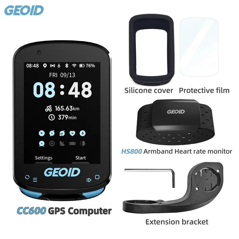GEOID CC600 Route Navigation Bicycle GPS Computer 11 Languages Wireless Bike Speedometer Automatical WIFI ANT+ Odometer - Shoppiline