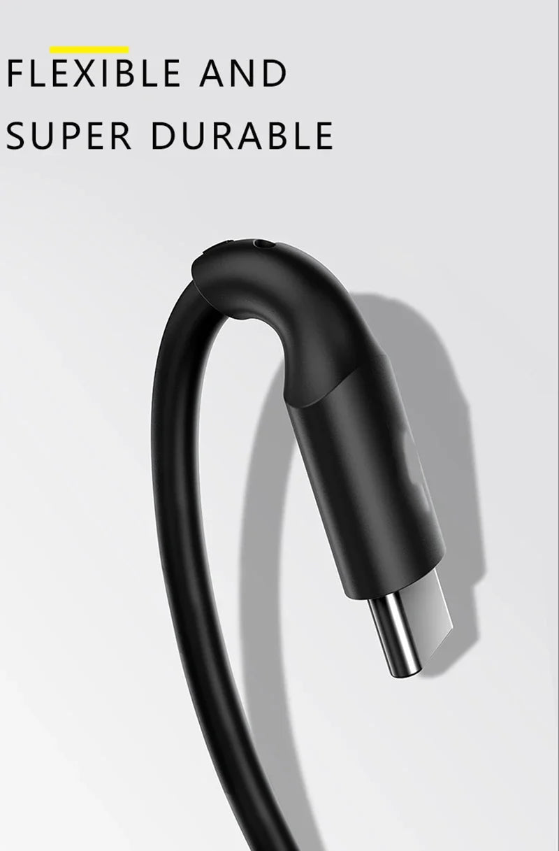 Fast Charging Type C to Type C Spring Telescopic Cable For iPhone 15 14 Samsung Xiaomi OnePlusCar USB Type C 66W & LIGHTNING PD