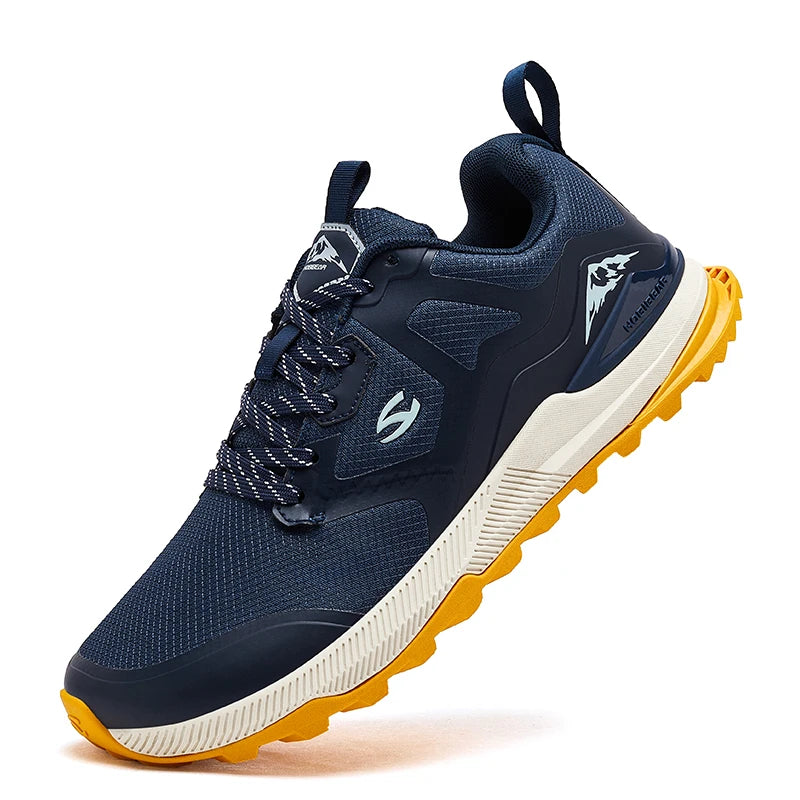 HOBIBEAR Unisex Hiking Sneakers Lace-Up Walking Shoes Outdoor Travel Artificial Leather Sneakers - Shoppiline
