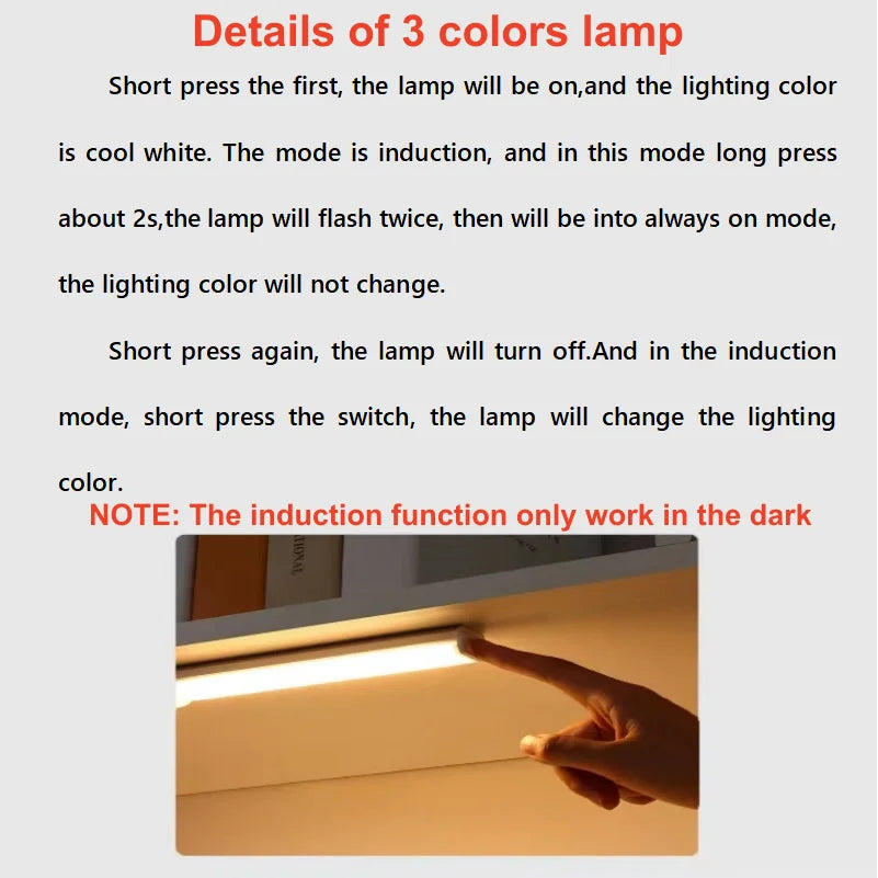 AITHEA PIR Motion Sensor LED Cabinet Light USB Rechargeable Induction Night Light Wireless Portable Detector Lamp for Hallway