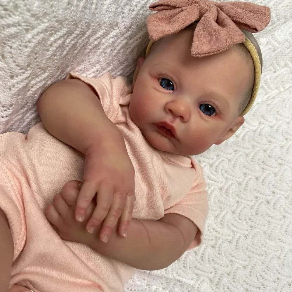 NPK 18 Zoll Reborn Babypuppe Meadow Weicher Körper 100% handgemacht 3D-Haut mit sichtbaren Venen Sammler-Kunstpuppe Weihnachtsgeschenk