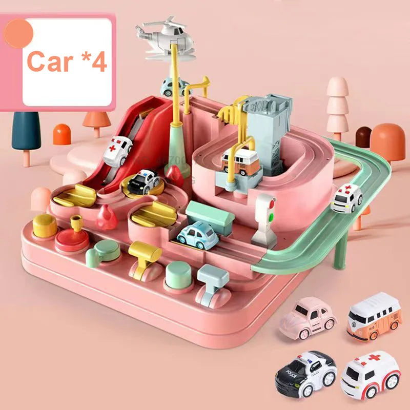 Racing Rail Car Model Space Aerospace Animals Educational Toys Children Train Track Adventure Brain Mechanical Interactive Game - Shoppiline