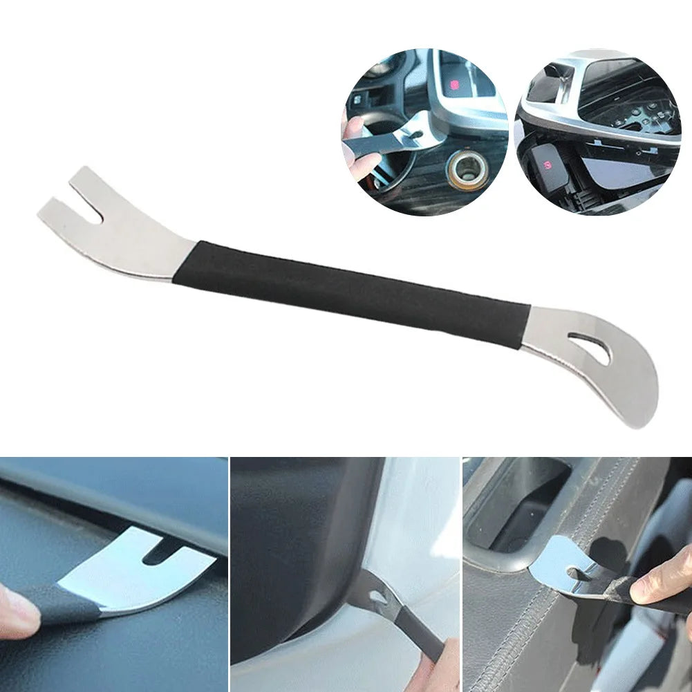 Stainless Steel Car Trim Removal Tool Pry Plate Interior Panel Clip Install Pry Bar